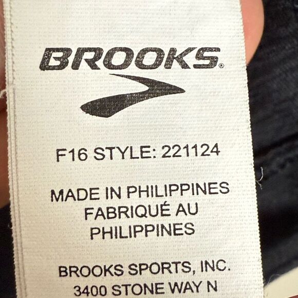 BROOKS Hooded Performance Exercise Long Sleeve Shirt Grey Large - Picture 3 of 4